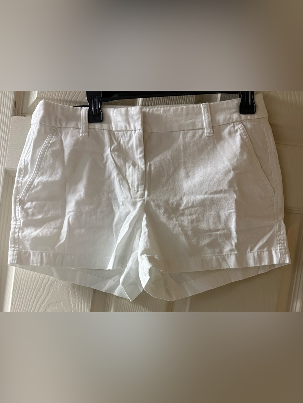 J. Crew White High-Rise Cotton Shorts